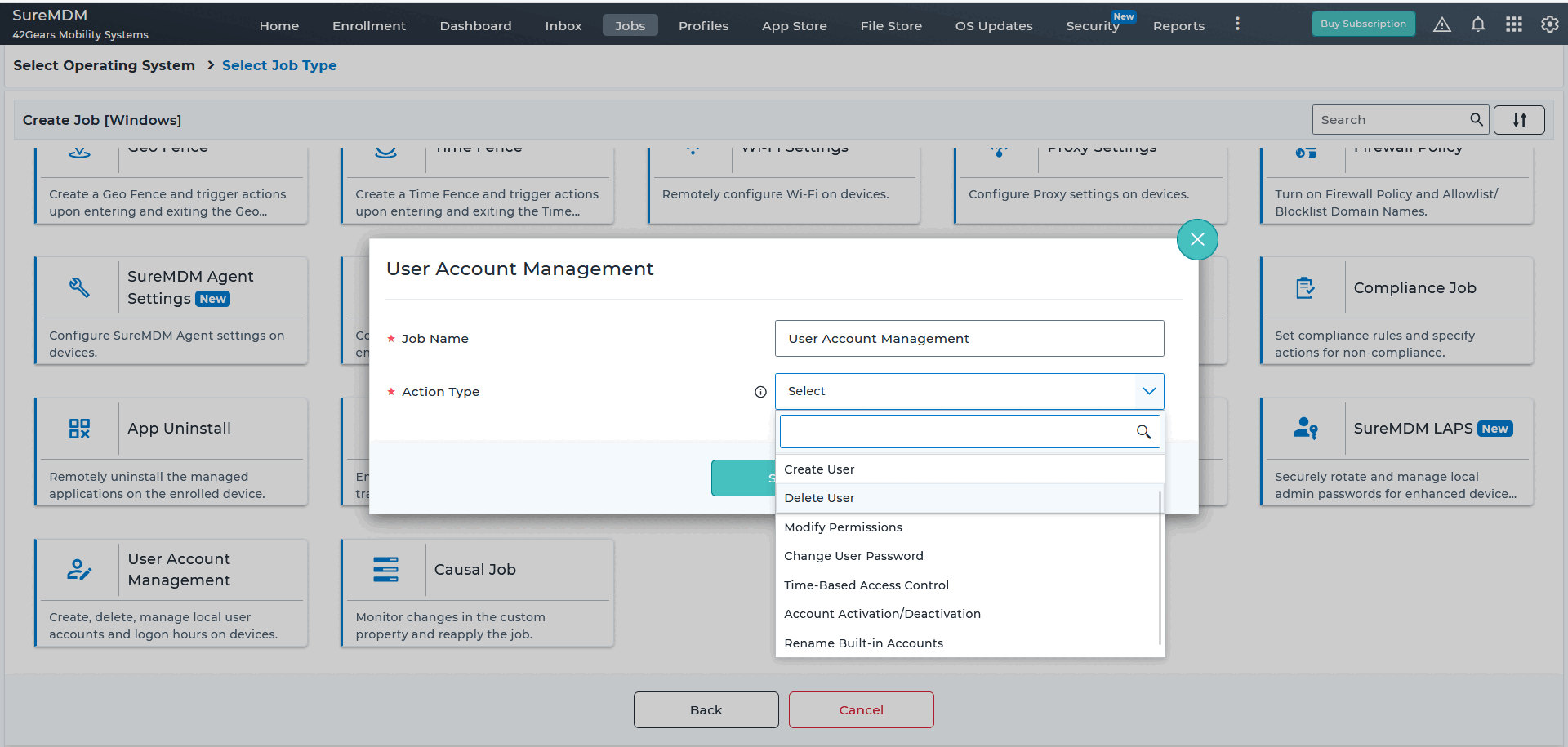windows user account management