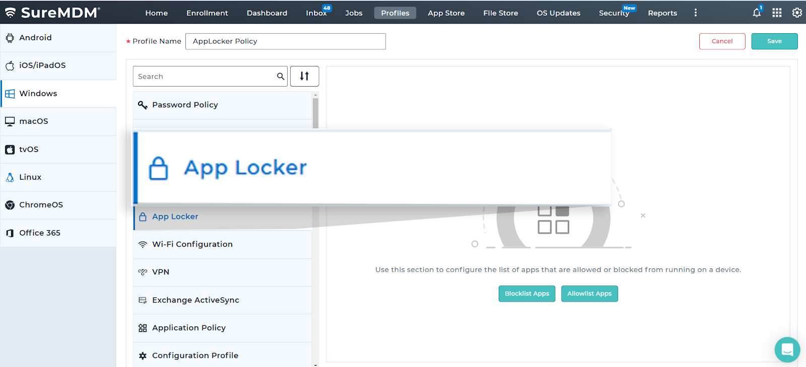 Windows app locker