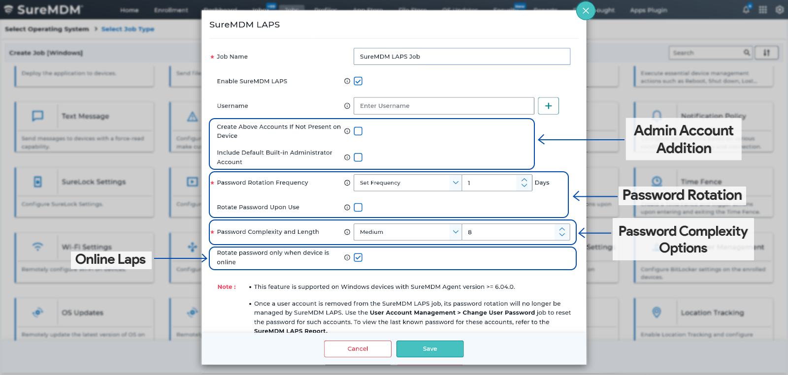 Configuring LAPS for Windows, macOS and Linux