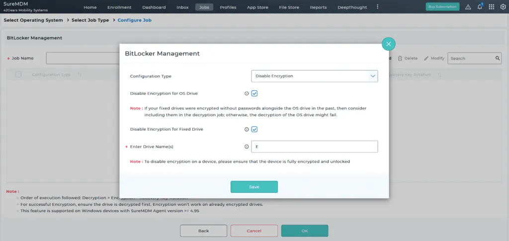 Simplify BitLocker Decryption with SureMDM Advanced BitLocker Management