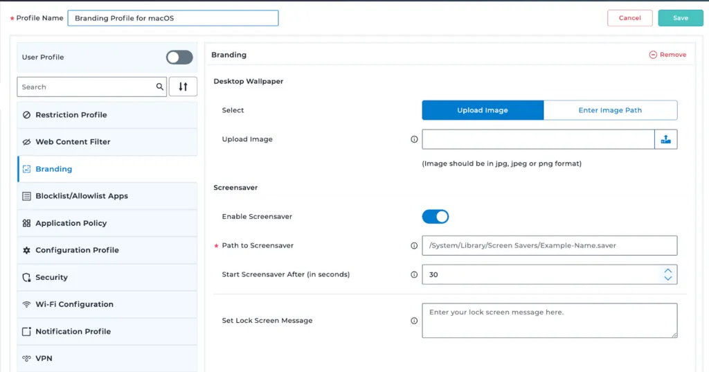 Configuring Branding Profile in the SureMDM Web Console