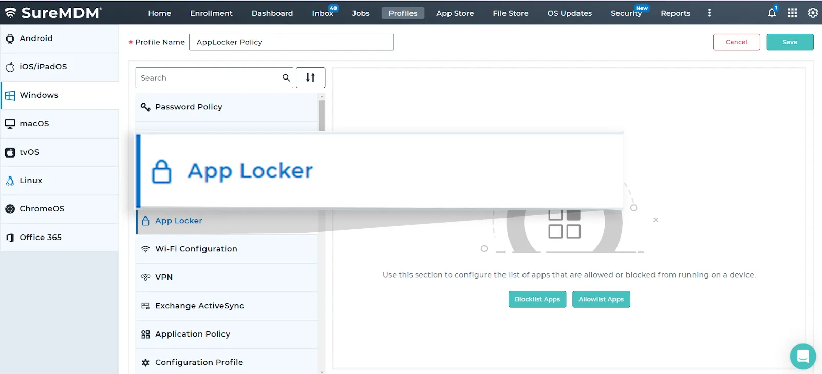 Windows app locker