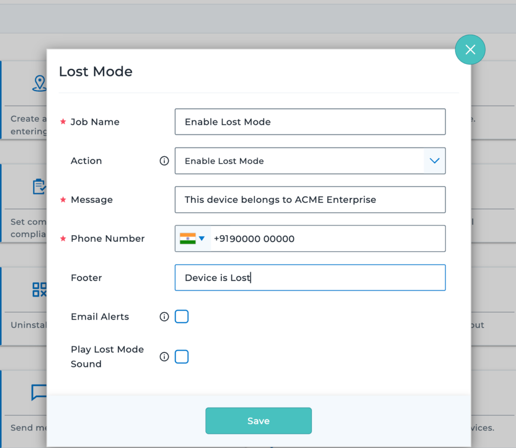 Lost Mode in SureMDM Web Console