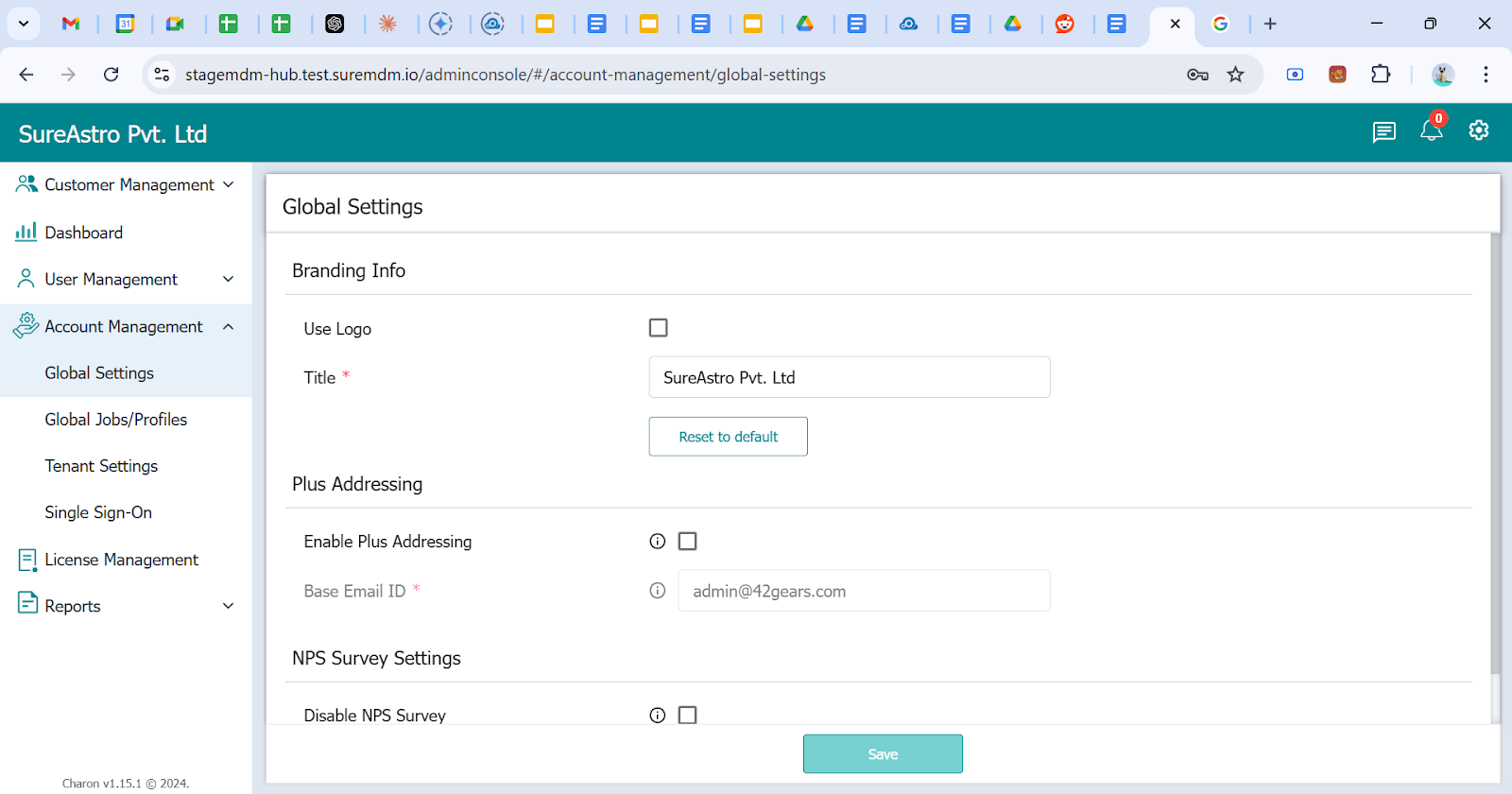 Adding Brand Text/Log in SureMDM Hub Console