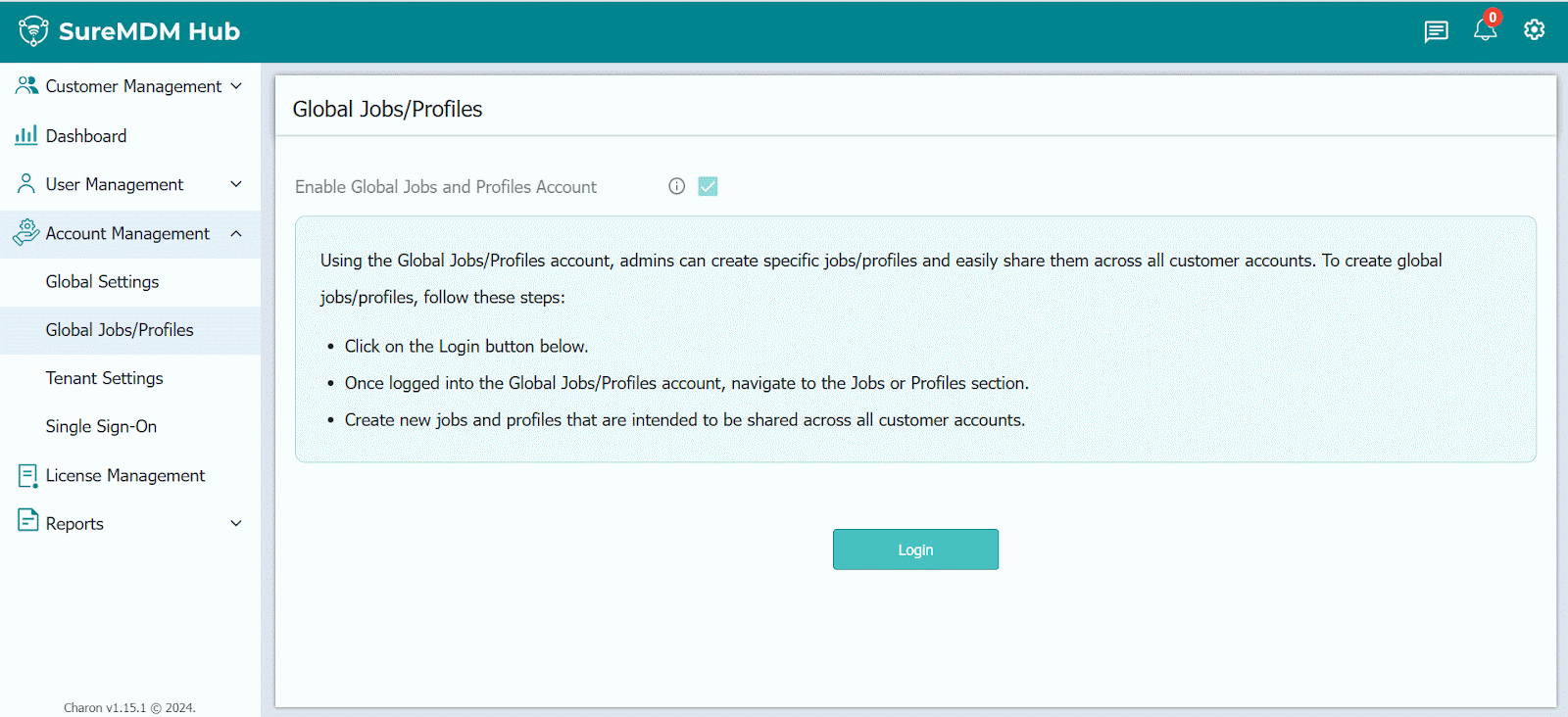 Global Jobs and Profiles in SureMDM Hub Console